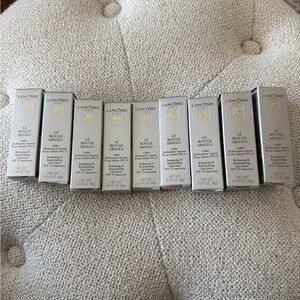 Lancôme Le Rouge Absolu Lipstick Set- color Coral Gossamer set of 9 NEW